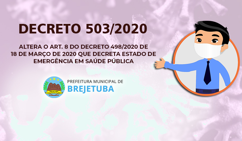 Imagem da notícia: DECRETO Nº 503/2020