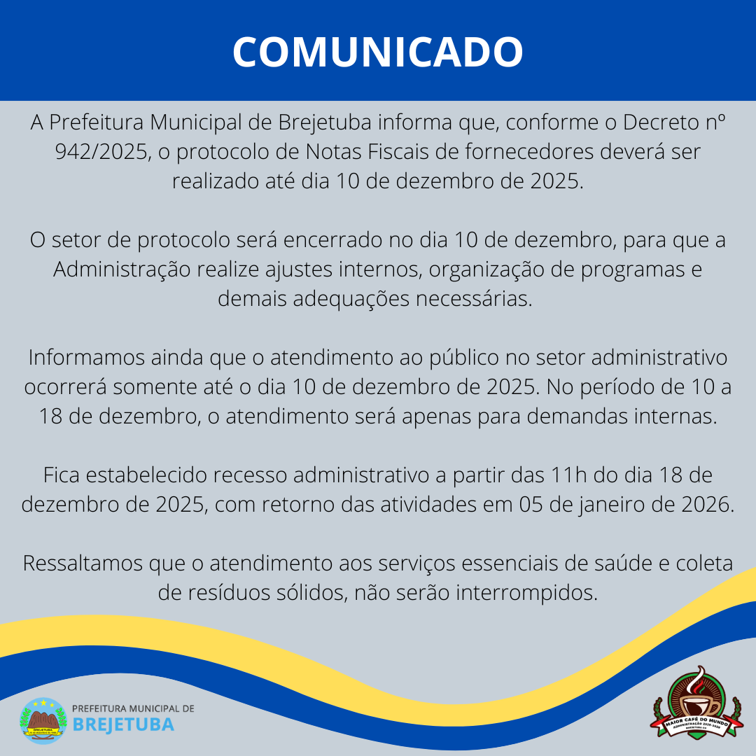 Comunicado sobre o Decreto 942-2025
