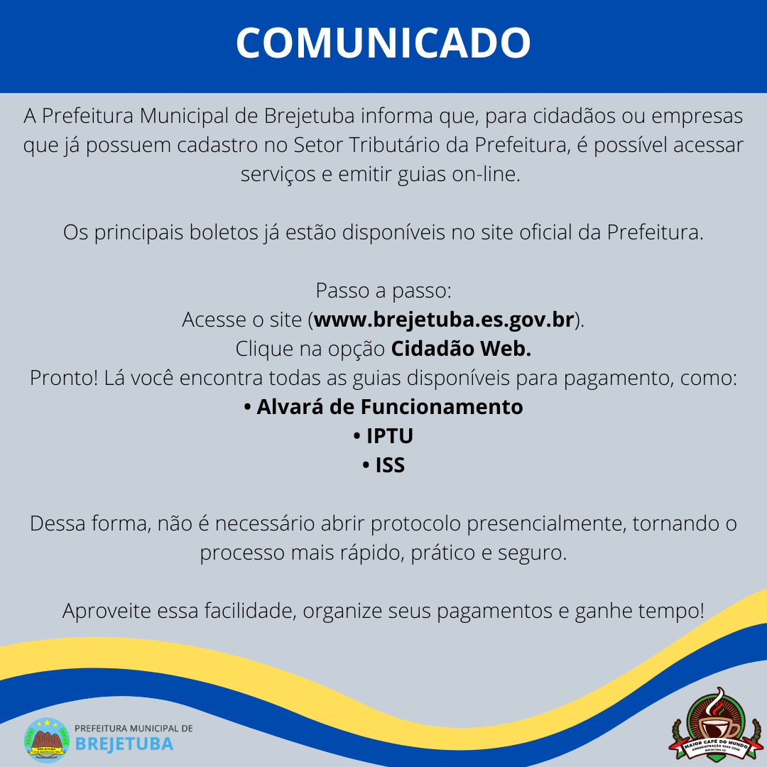 Facilidade para o Contribuinte: Guias Tributárias Disponíveis no Site da Prefeitura