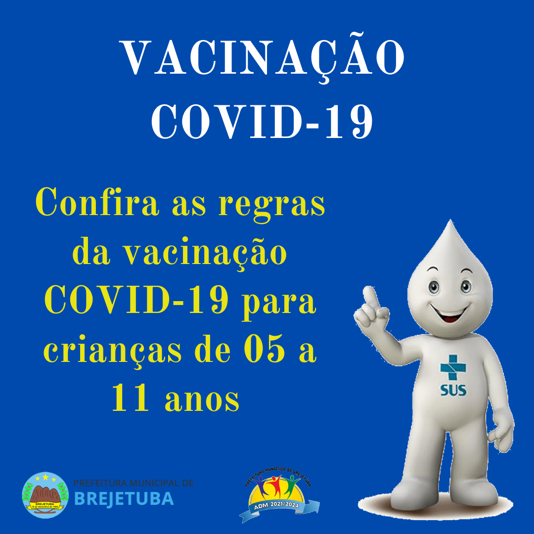 COVID-19: CONFIRA AS REGRAS DA VACINAÇÃO PARA CRIANÇAS DE 5 A 11 ANOS.