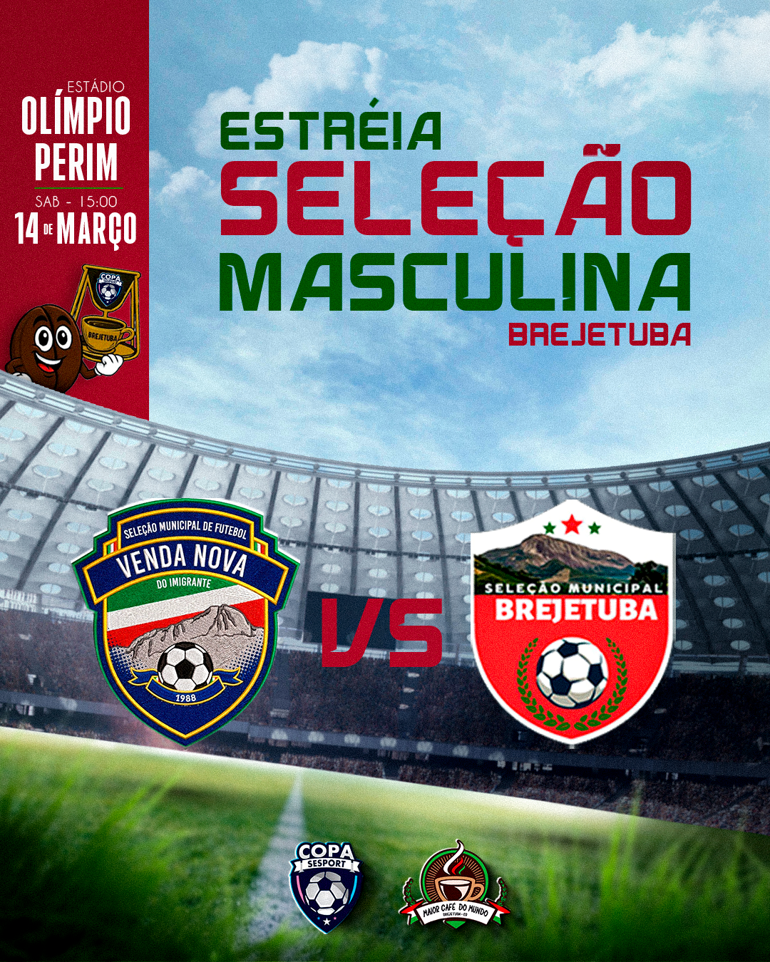 Seleção Masculina de Brejetuba estreia na Copa SESPORT!