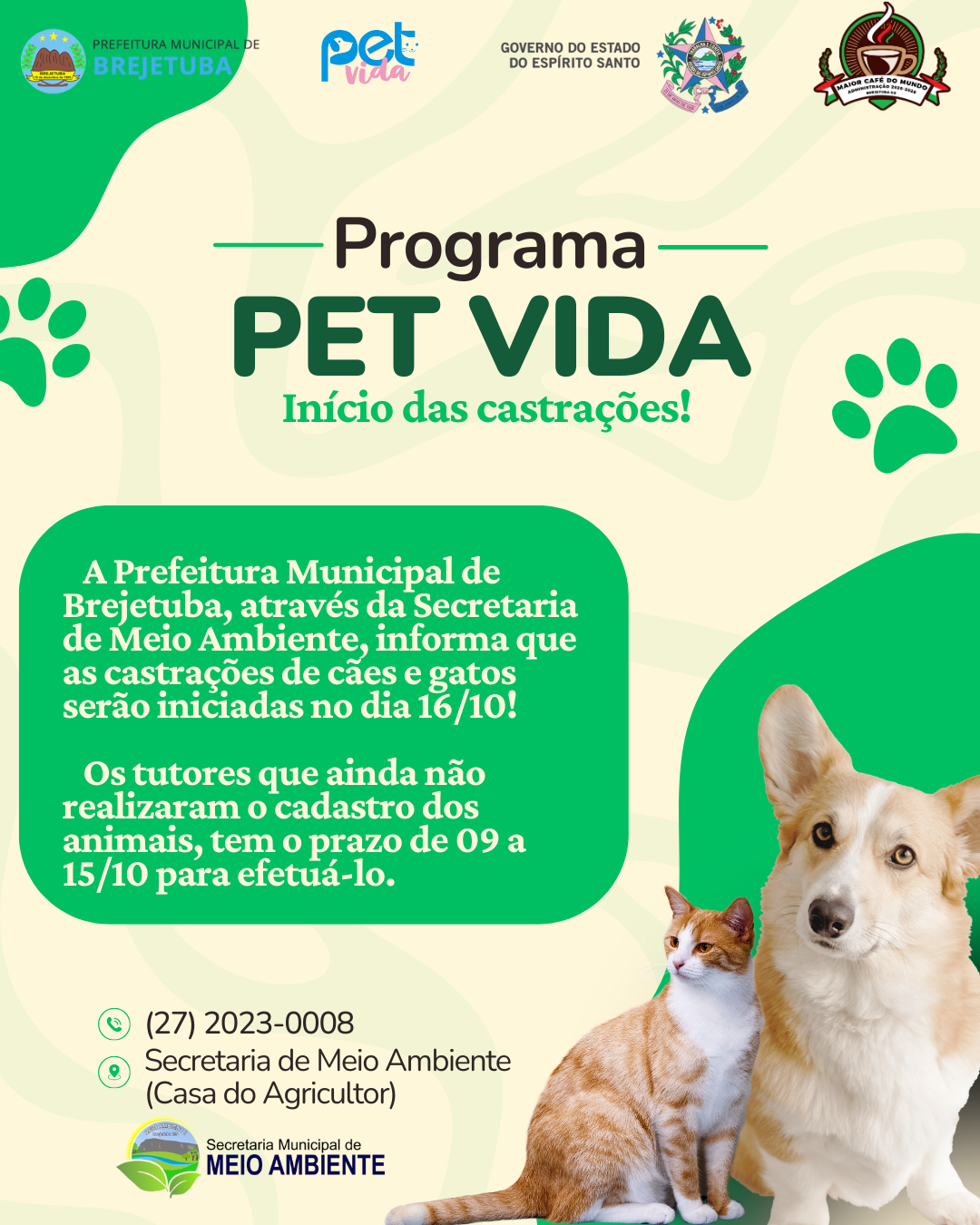 Programa Pet Vida - Início das castrações!